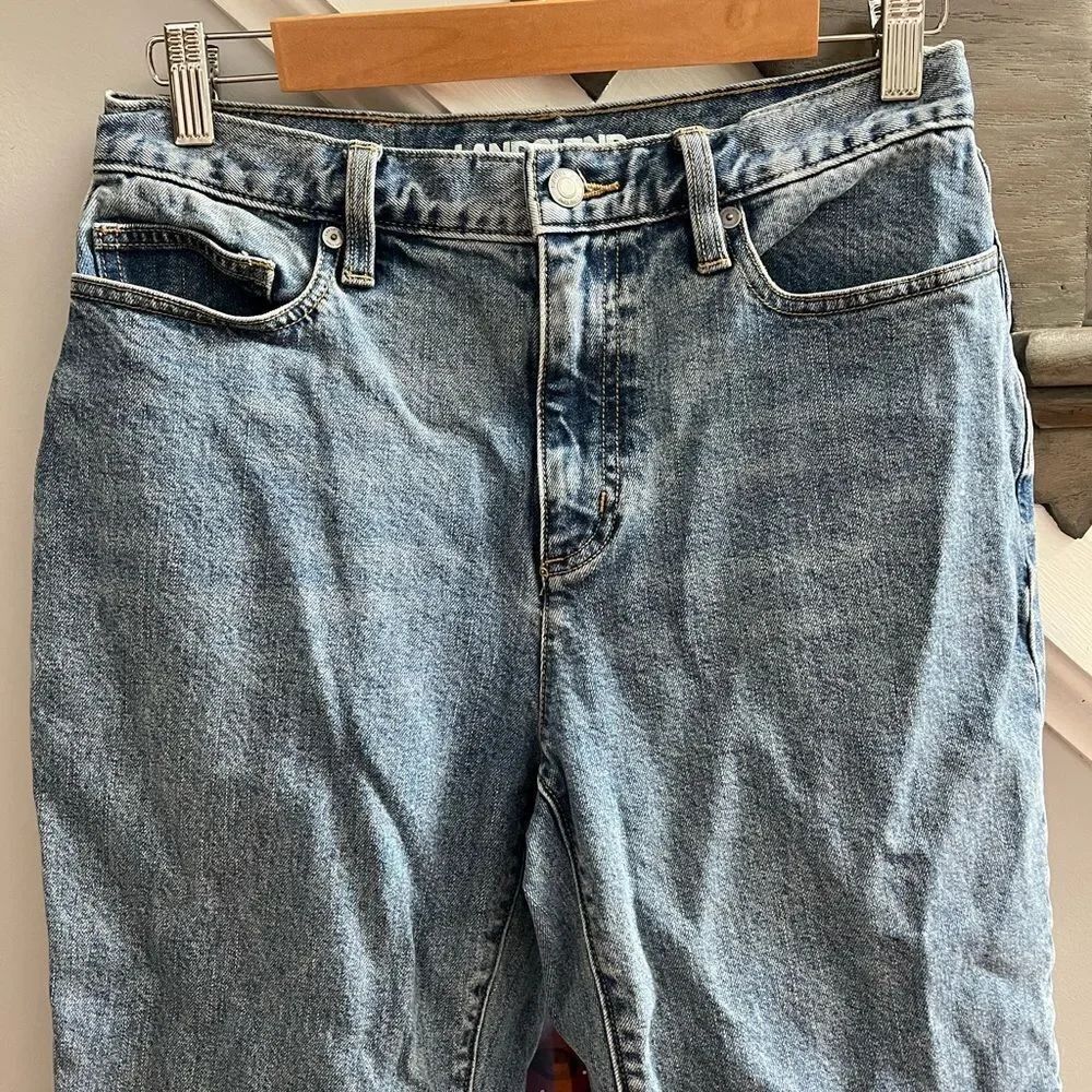 Lands End High Rise Straight Jeans sz 6 EUC